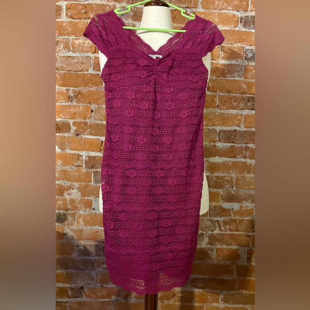 Charlotte Russe Fuchsia Lace Mini Dress